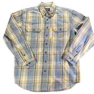 NWT Carhartt FR Flame Resistant Plaid Long Sleeve Work Shirt Men's Medium